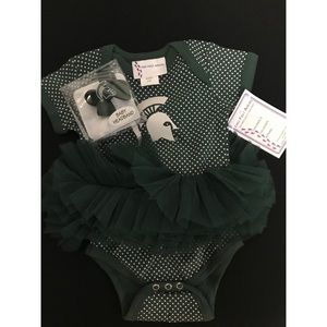 Michigan State Baby Onesie With Bow!